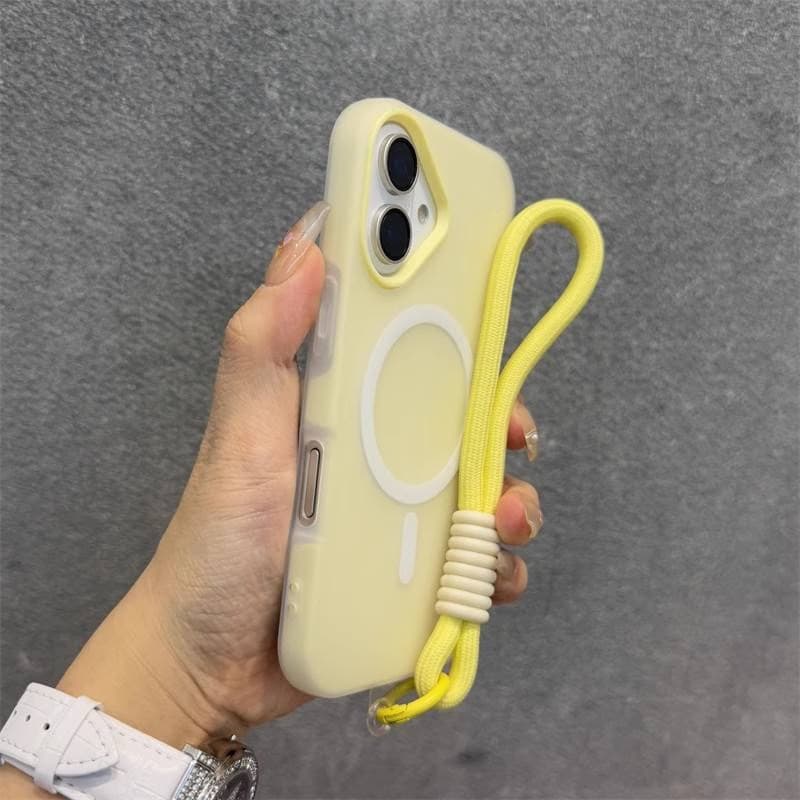 Hand Wrist Strap Matte Case for iPhone