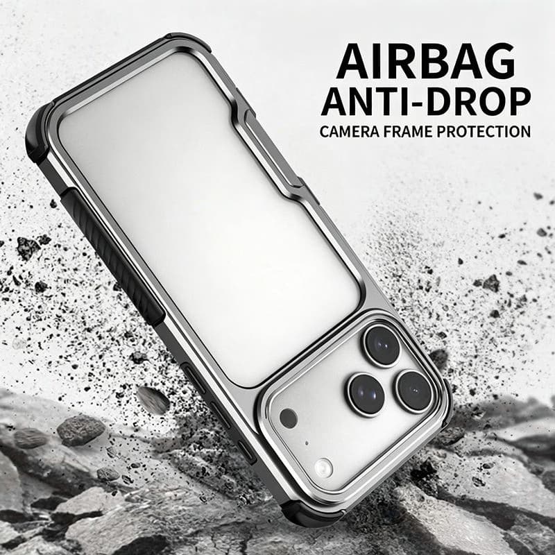 Anti Fall Shockproof Bumper Case for iPhone with Lanyard Hole Cover