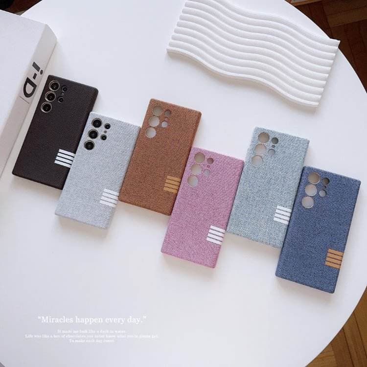 Linen Fabric Magnetic Phone Case for Samsung