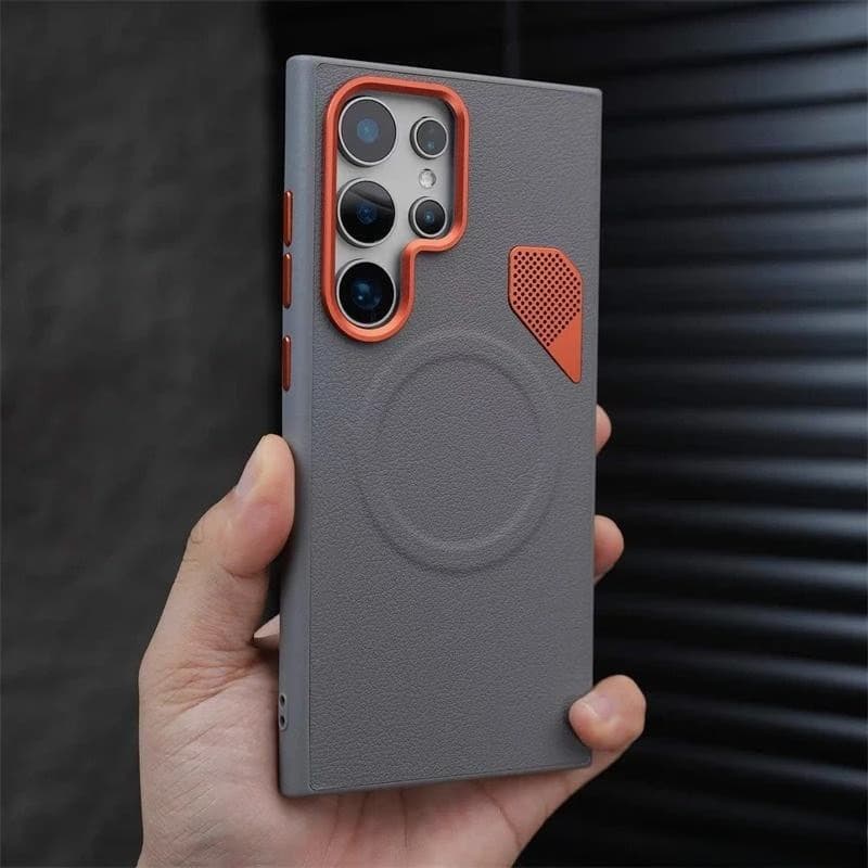 Business PU Leather Magnetic Phone Case for Samsung S26 S24 S25 Ultra