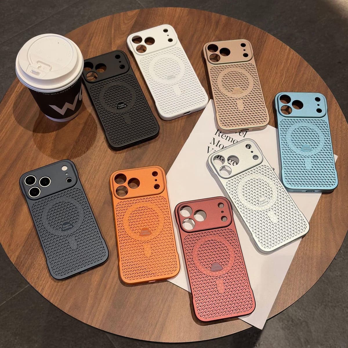 Frameless Honeycomb Cooling Heat Dissipation Magnetic PC Phone Case