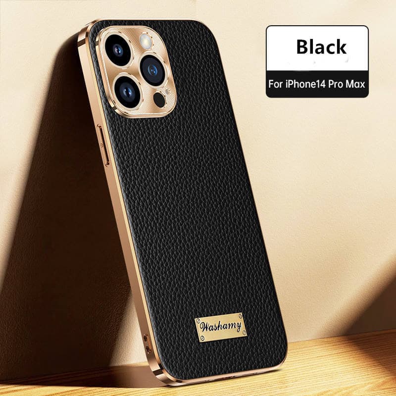 High-end male Leather Case For iPhone