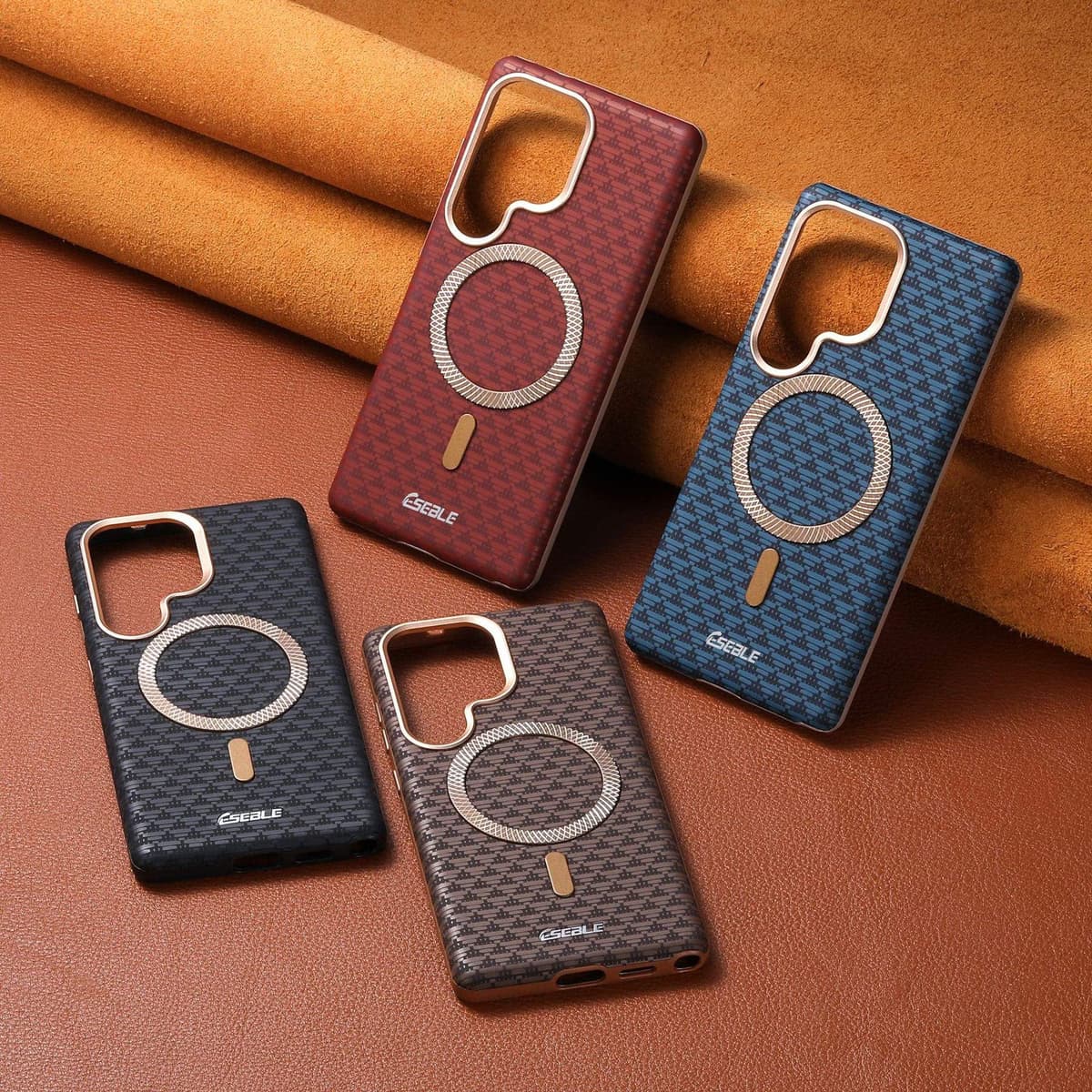 Business Design with Magnetic PU Leather Mobile Phone Cases for Samsung