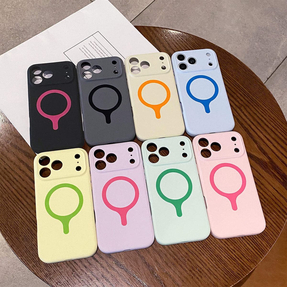 Multicolored Liquid Silicone Skin Touch Protection Case for iPhone