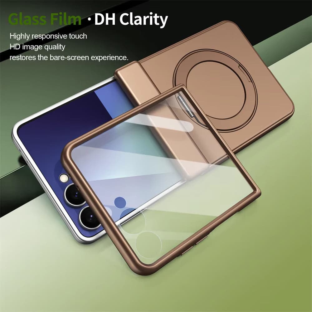 Anti-fingerprint 360 Rotating Magnetic Kickstand Case for Samsung Galaxy Z Flip