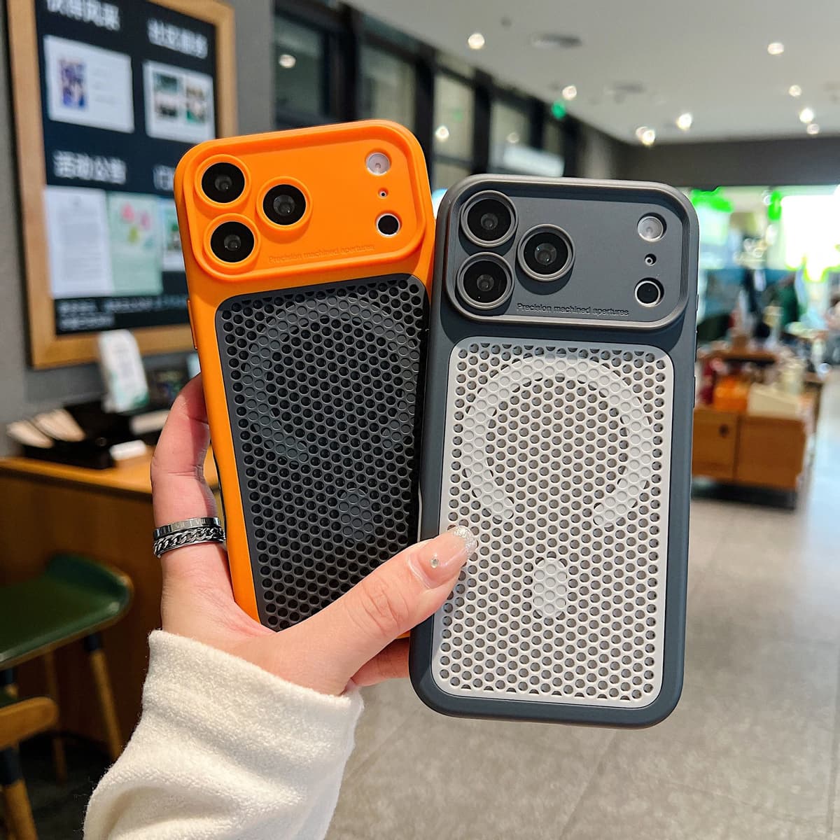 Cooling Phone Case with Precision Holes with Lens Film Magnetic Attachment Phone Case for iPhone