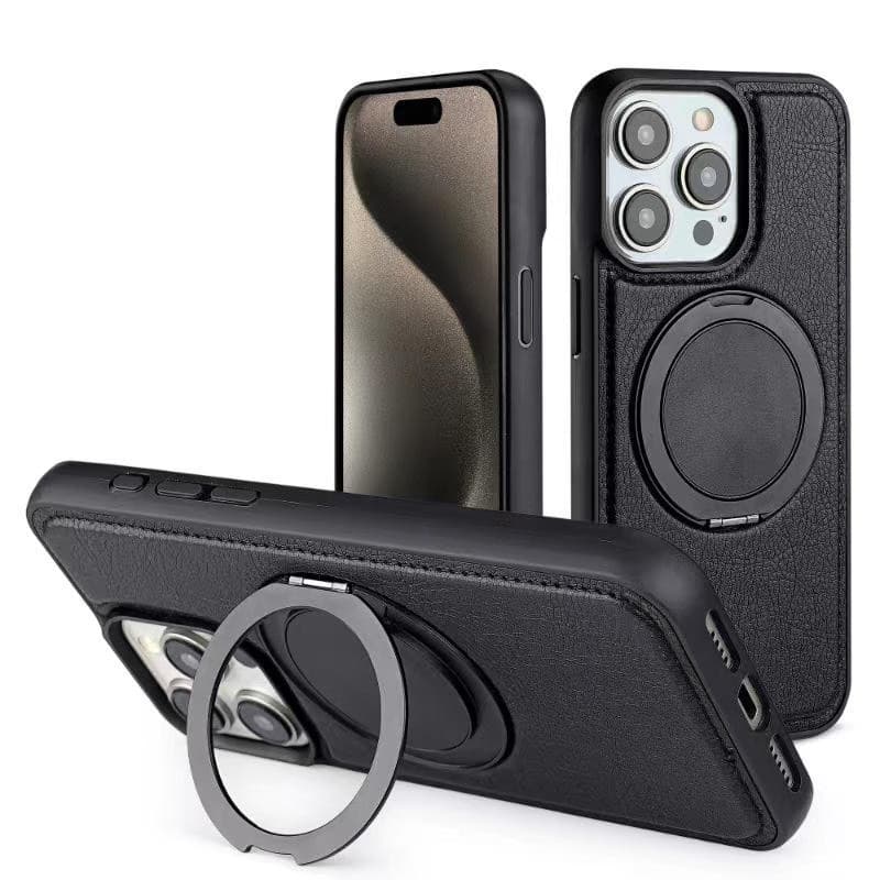 PU Leather Case with Stand for iPhone