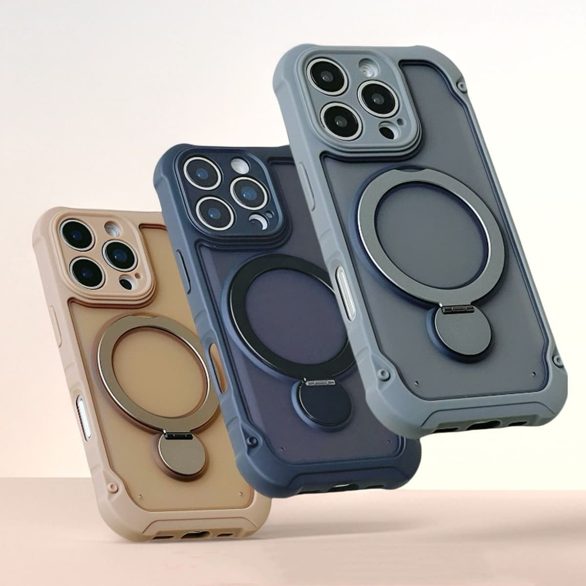 Heavy Duty Rugged Warrior Armor Case Anti-slip Shockproof Case with 360 Magnetic Kickstand
