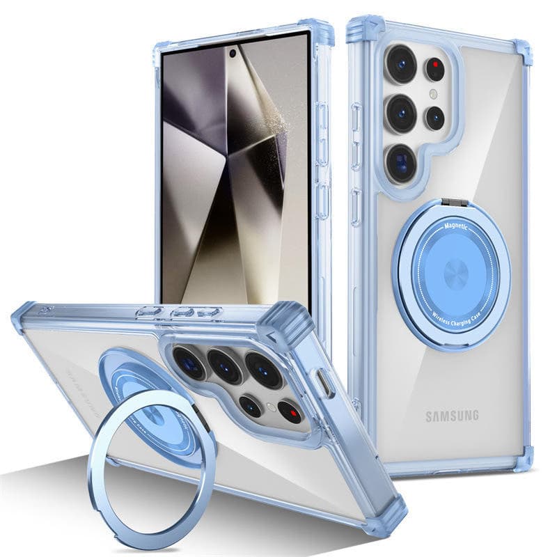 360° Rotating Stand Phone Case with Magnetic Wireless Charging