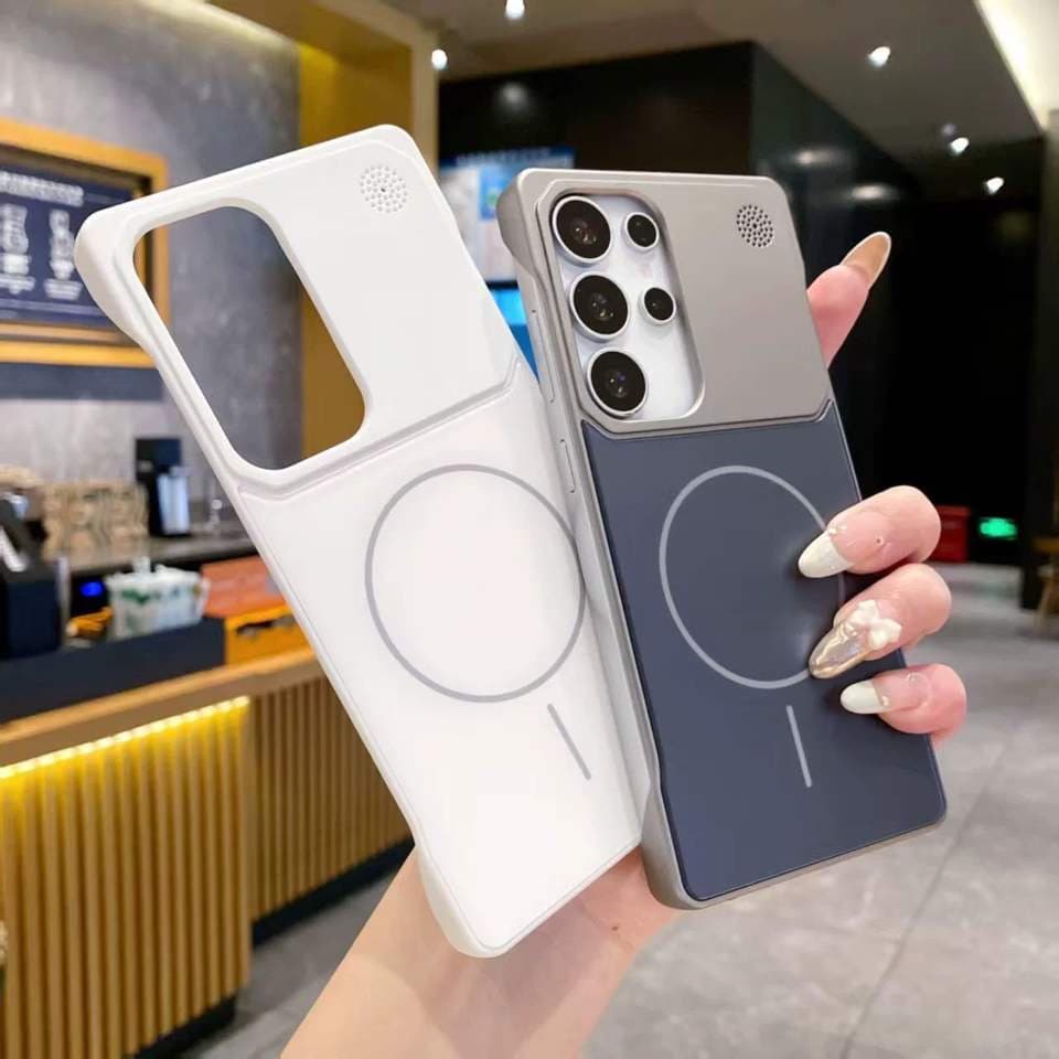 High Quality Plating Frameless Frosted PC Magnetic Charging With Aromatherapy Mobile Phone Case