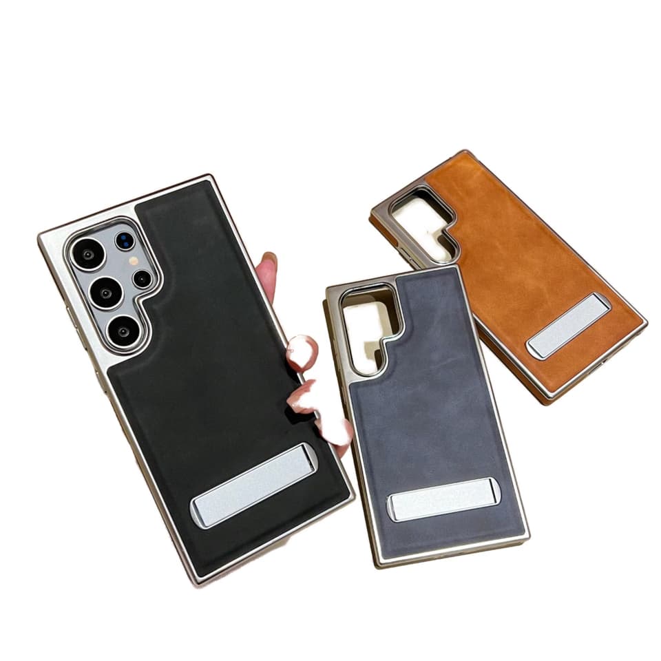 Premium Electroplated PU Leather Phone Case
