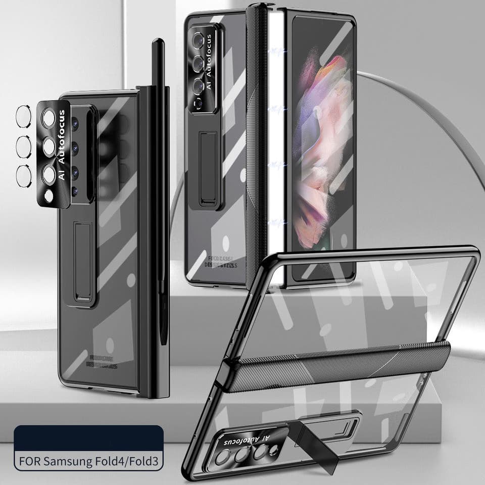 Kickstand for Samsung Fold Case with S Pen Hinge Protective Built in Screen Protector
