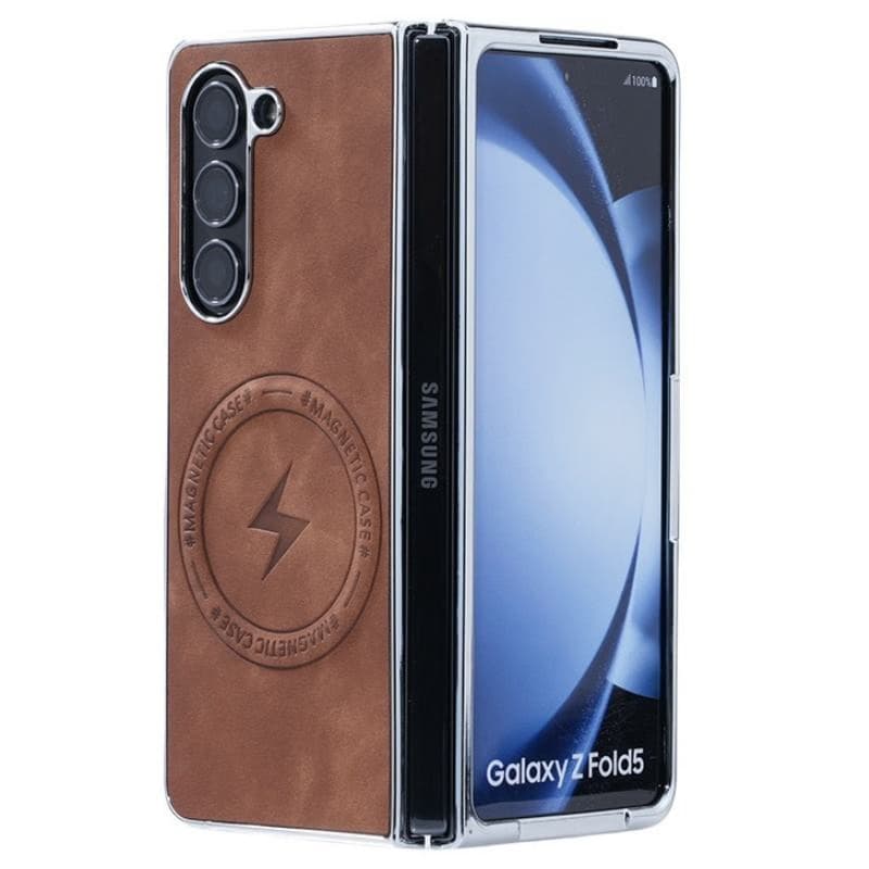 High Quality Plating Leather Magnetic Phone Case for Samsung Z Fold